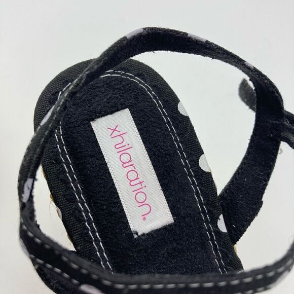 Xhilaration Polka Dot Wedge Sandals Black/White Color Size 7 - Picture 7 of 9